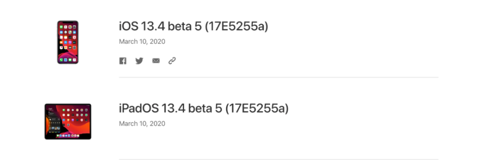 iOS 13.4 beta 5 發(fā)布,正式版越來越近了